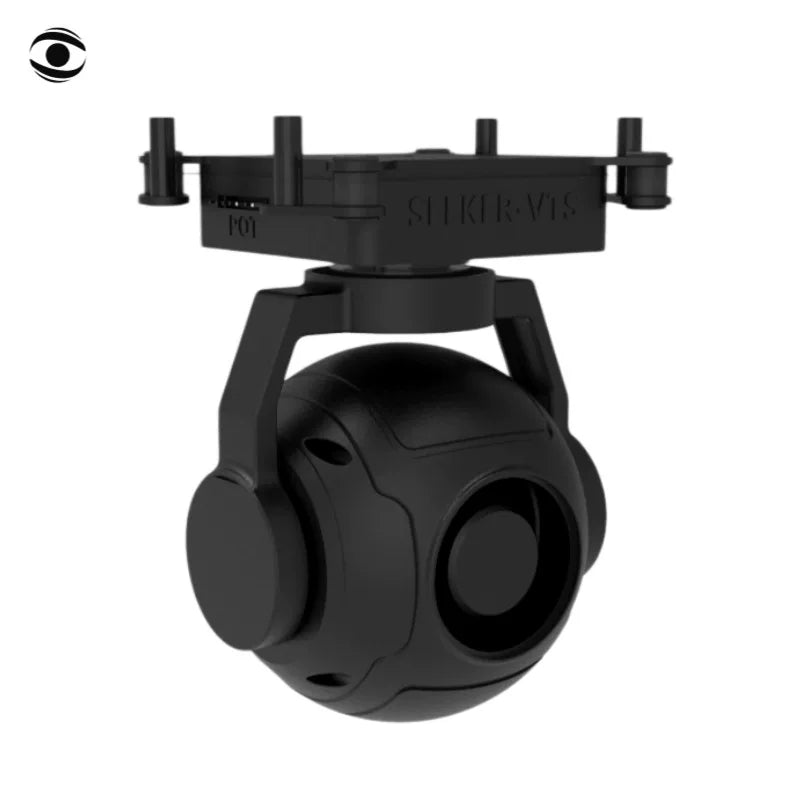 Small three-axis stabilized gimbal frame UAV pod housing
